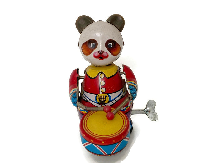 Vintage Panda Wind up Tin Litho Toy at Duckwells