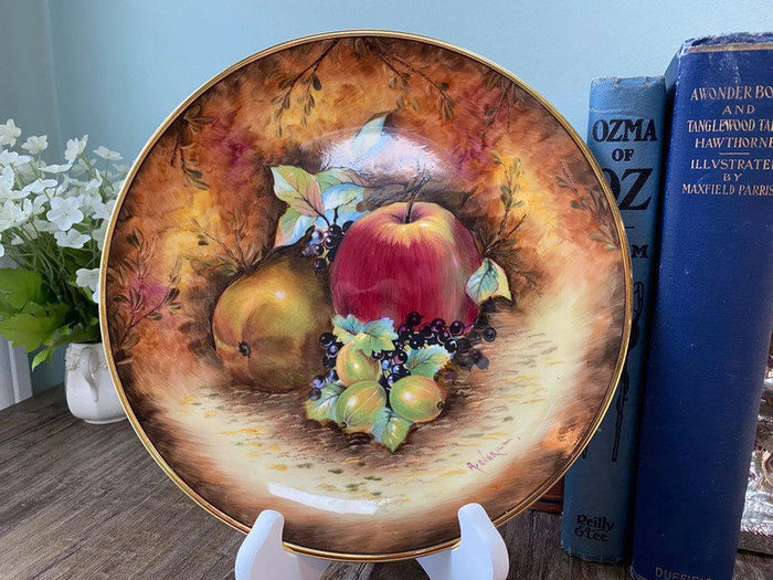 Vintage Raymond Everill Evesham Dinner Plate Hand Painted in England at Duckwells