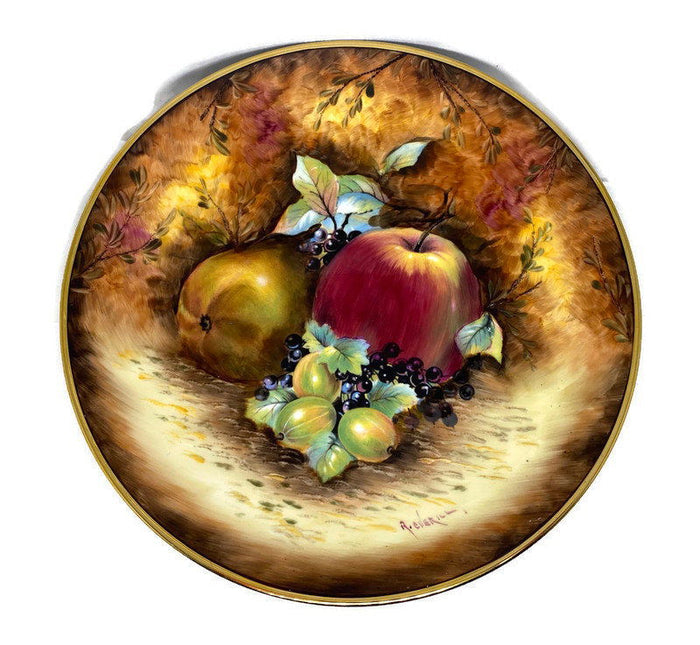 Vintage Raymond Everill Evesham Dinner Plate Hand Painted in England at Duckwells