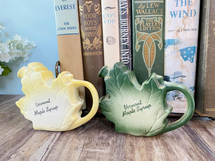 Vintage Vermont Maple Syrup Ceramic Pitchers at Duckwells