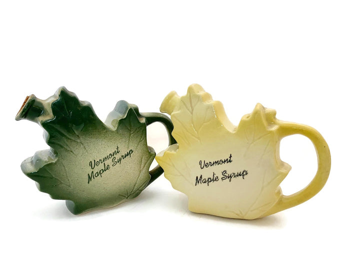 Vintage Vermont Maple Syrup Ceramic Pitchers at Duckwells