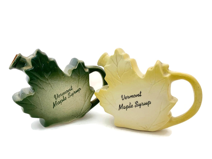 Vintage Vermont Maple Syrup Ceramic Pitchers at Duckwells