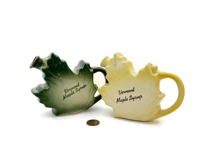 Vintage Vermont Maple Syrup Ceramic Pitchers at Duckwells