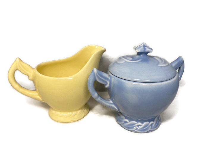 Vintage Vernon Kilns California Pottery Sugar and Creamer at Duckwells