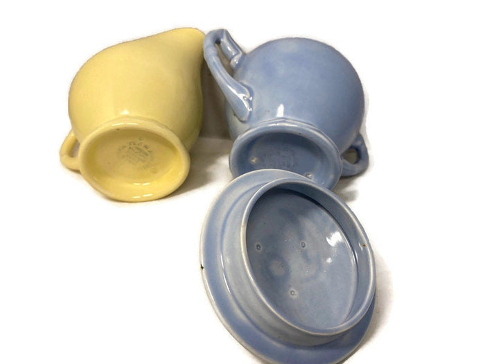 Vintage Vernon Kilns California Pottery Sugar and Creamer at Duckwells