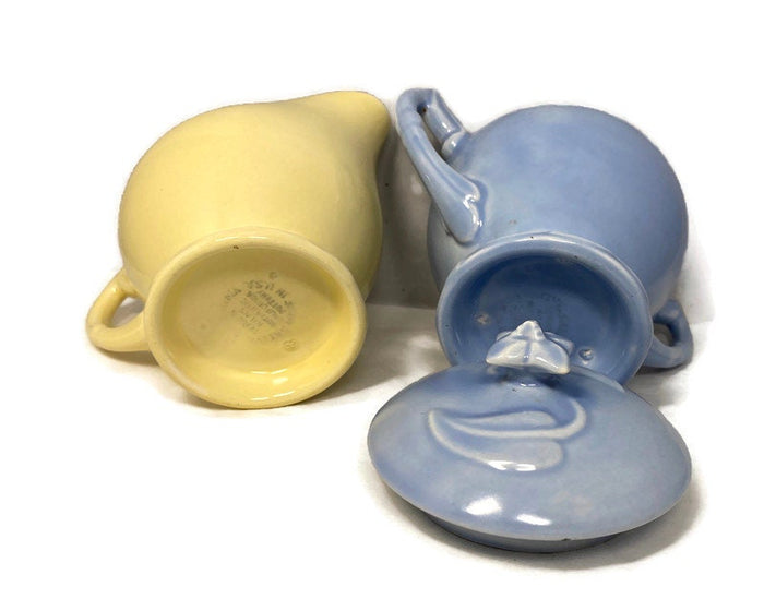 Vintage Vernon Kilns California Pottery Sugar and Creamer at Duckwells