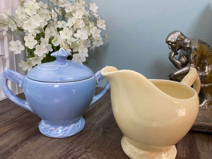 Vintage Vernon Kilns California Pottery Sugar and Creamer at Duckwells