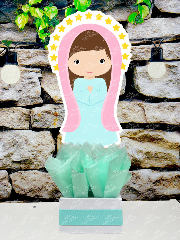 Virgen de Guadalupe Baptism | Virgencita Plus Theme Birthday Party | Virgen Table Centerpiece SET OF 4