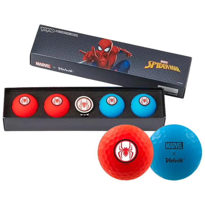 Volvik x Marvel Vivid 4 Golf Balls & Marker Packs
