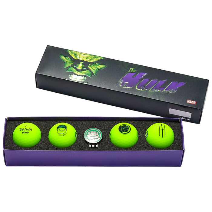 Volvik x Marvel Vivid 4 Golf Balls & Marker Packs
