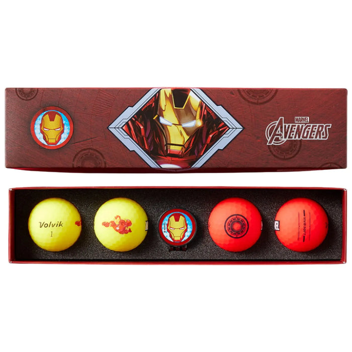 Volvik x Marvel Vivid 4 Golf Balls & Marker Packs