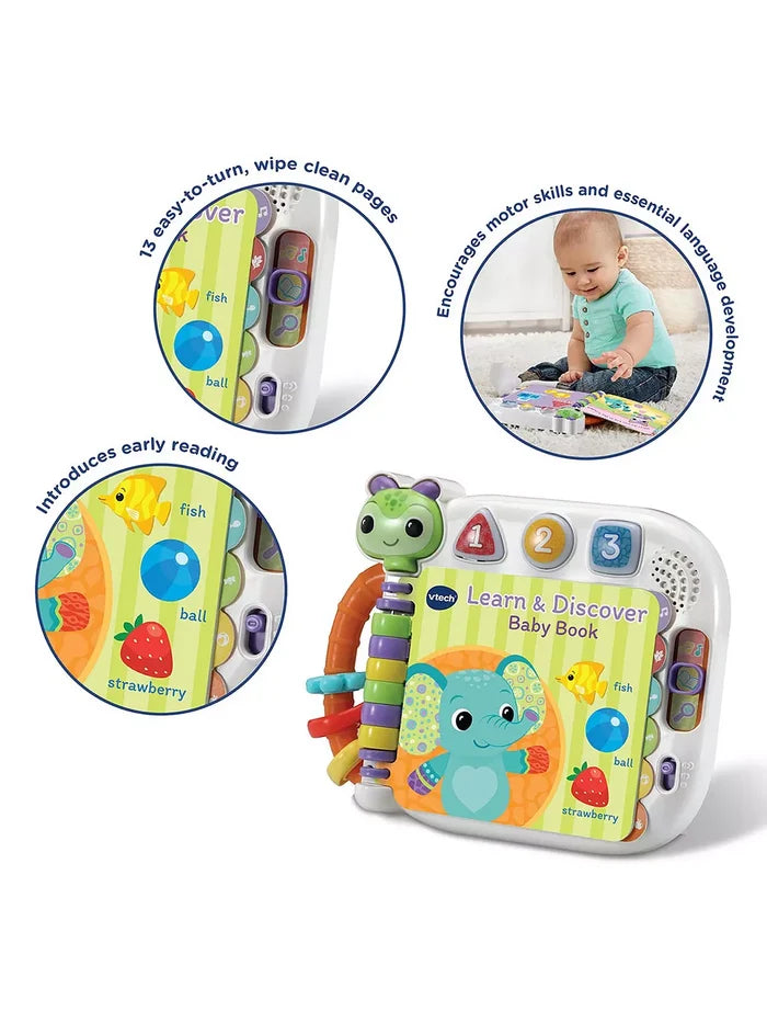 VTech Learn & Discover Baby Book Interactive Musical Educational Toy for Kids