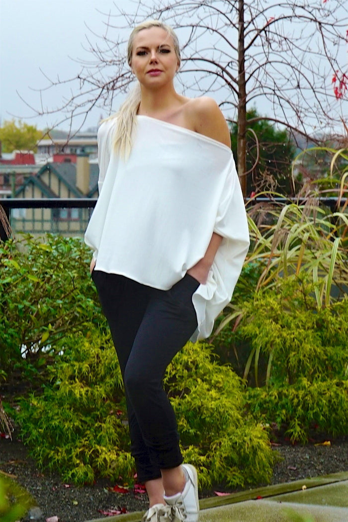 Diane Kroe Travel Cardigan Wrap in Parisienne (Ivory)