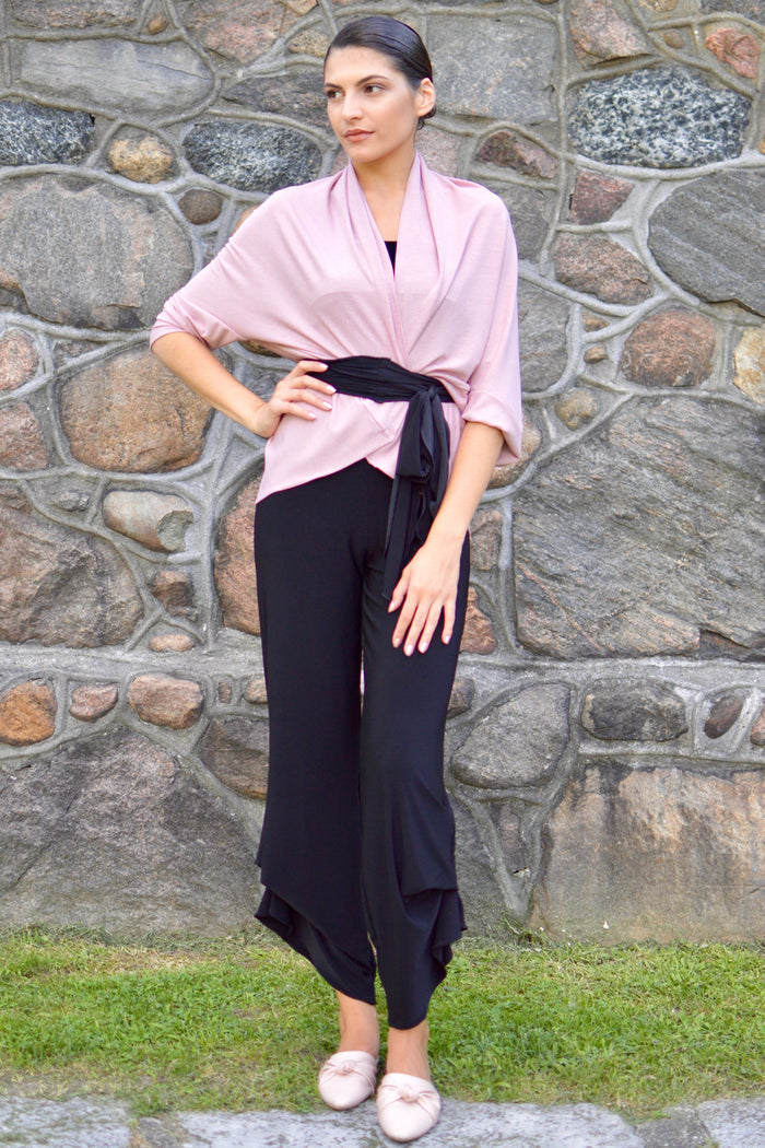 Diane Kroe Travel Cardigan Wrap in Parisienne (Ballet Pink)