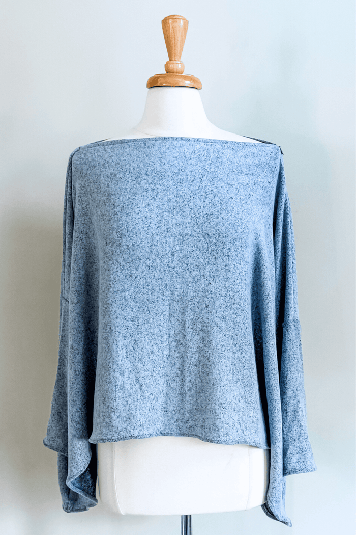 Wanderlust Wrap in Blue Vegan Cashmere from Diane Kroe