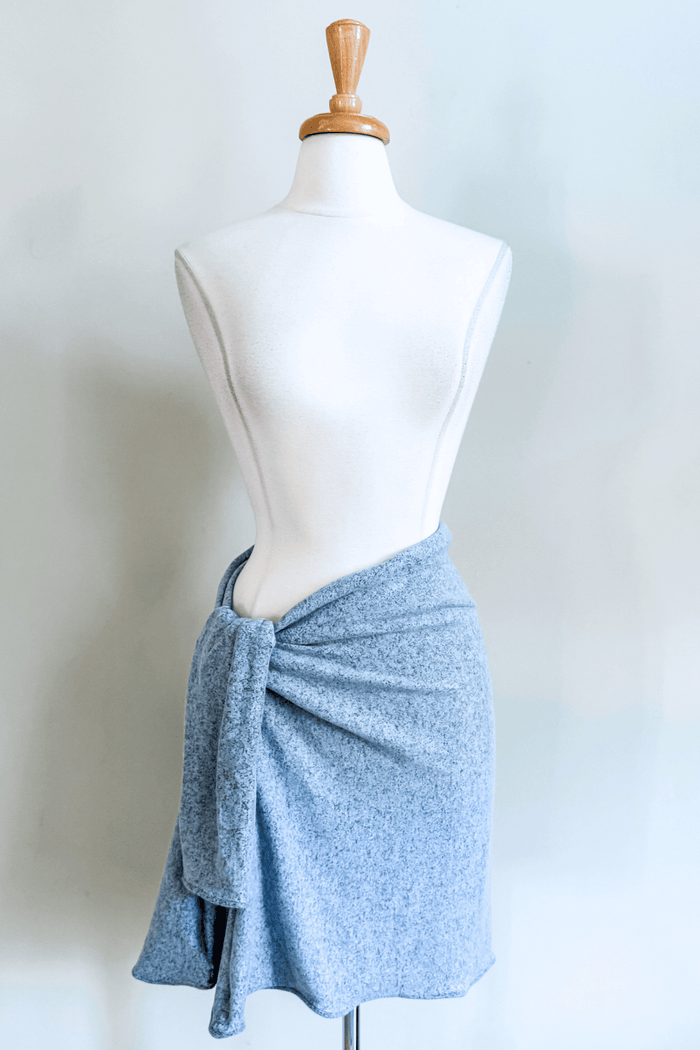 Wanderlust Wrap in Blue Vegan Cashmere from Diane Kroe
