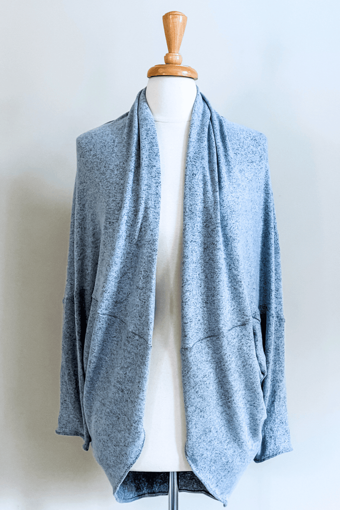 Wanderlust Wrap in Blue Vegan Cashmere from Diane Kroe