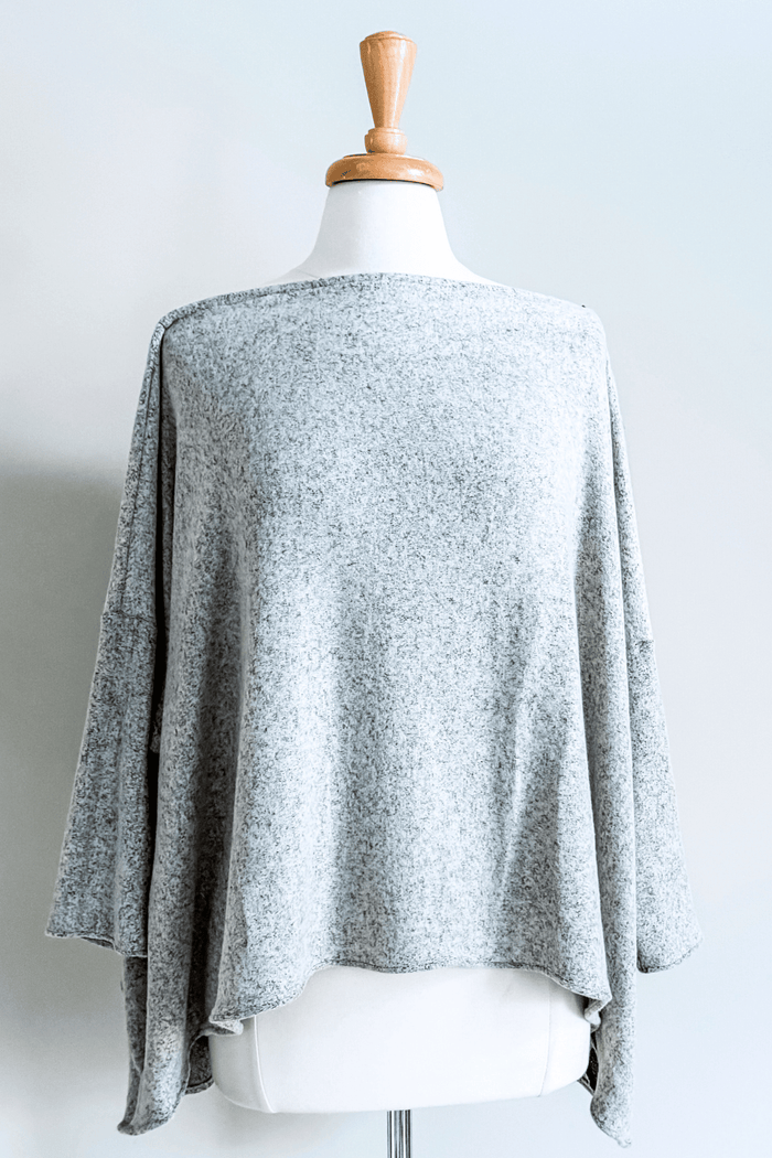 Wanderlust Wrap in Grey Vegan Cashmere from Diane Kroe