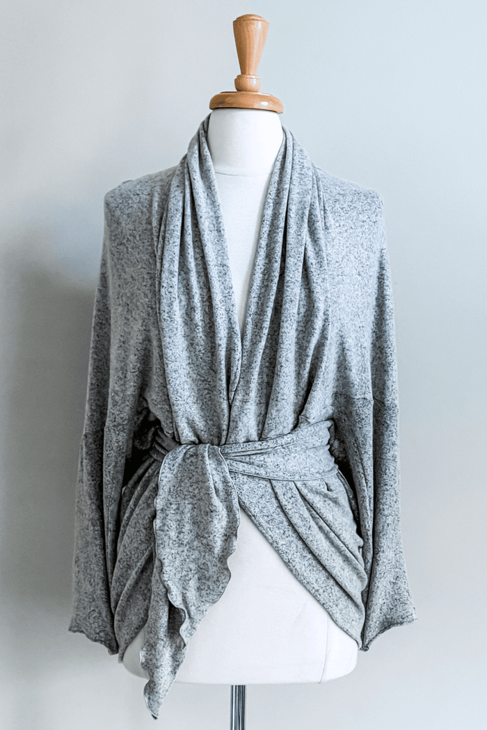 Wanderlust Wrap in Grey Vegan Cashmere from Diane Kroe