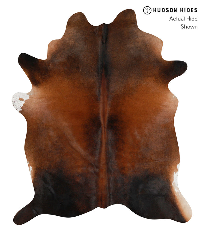 Brown with Red Cowhide Rug #85585