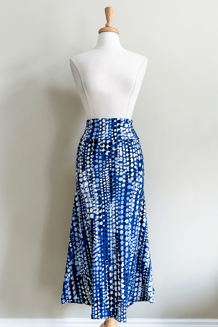 Diane Kroe Wear-Ever Skirt Dress in Blue Bubble