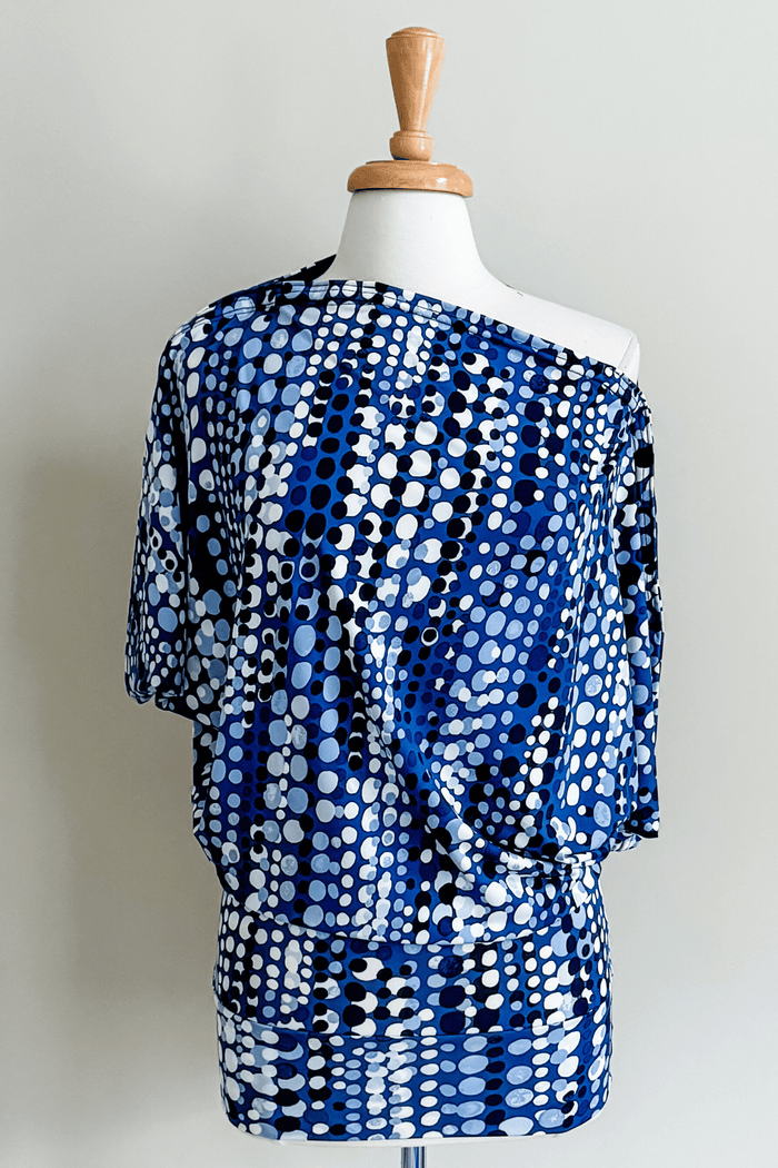 Diane Kroe Wear-Ever Skirt Dress in Blue Bubble