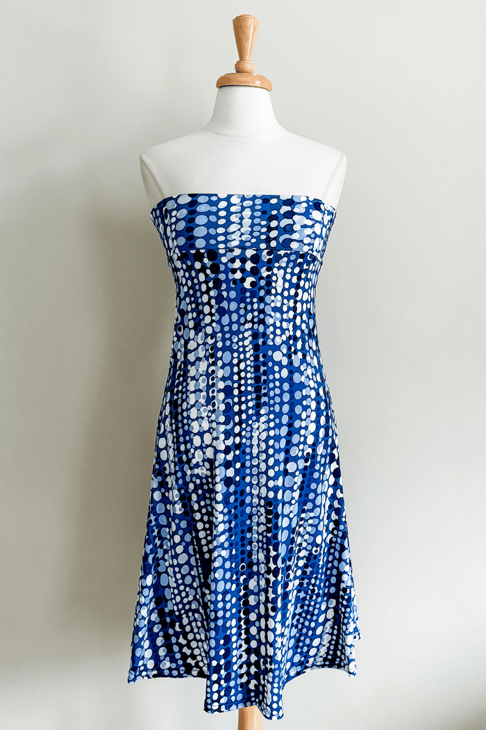 Diane Kroe Wear-Ever Skirt Dress in Blue Bubble