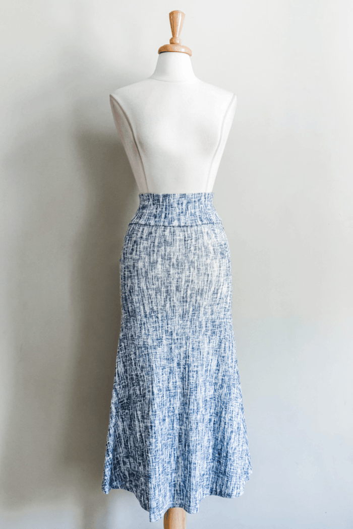 Wear-Ever Skirt Dress in Sky Linen print from Diane Kroe
