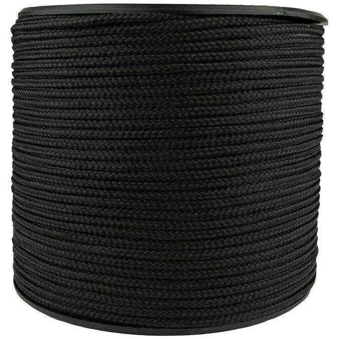 black 3mm web tex paracord 100m