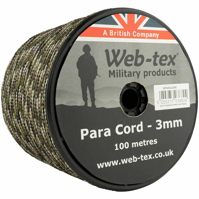 web tex paracord 100m mtp camo