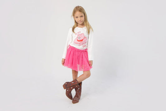White Cowgirl Era LS Tee