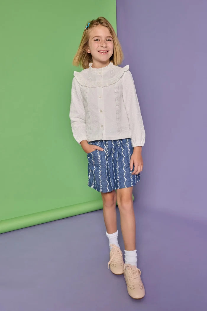 White Eyelet Cintra Top