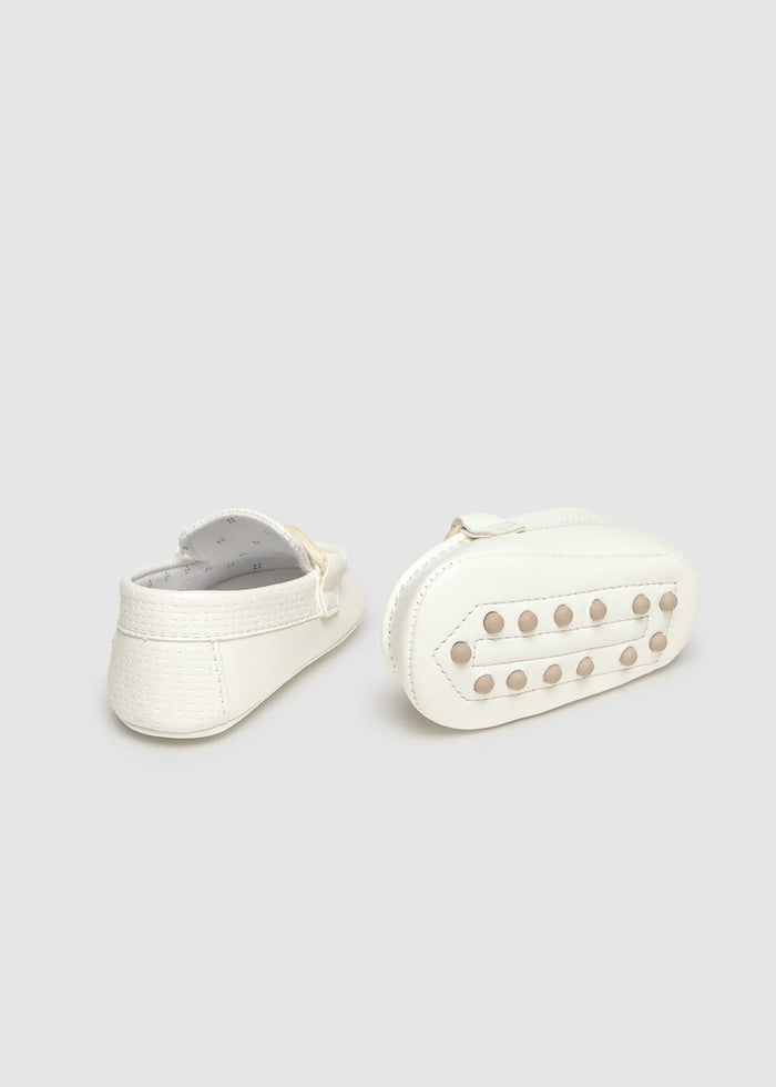 White Knotted Top Boat Shoes