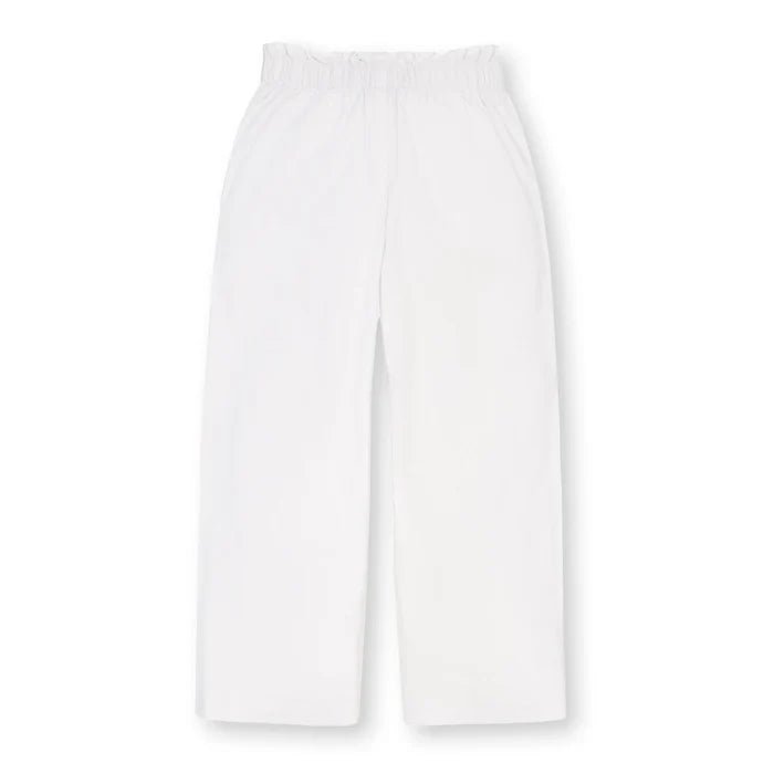 White Linen Paperbag Pants