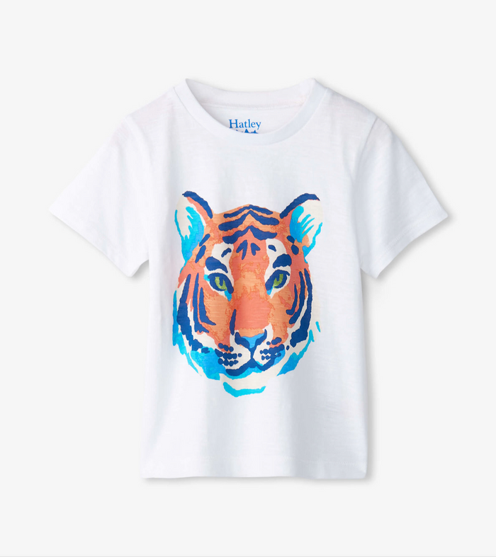 White Painted Tiger Graphic Tee