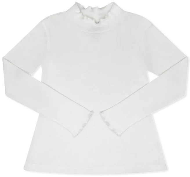 White Remi Ribbed Turtleneck