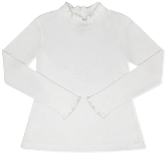White Remi Ribbed Turtleneck