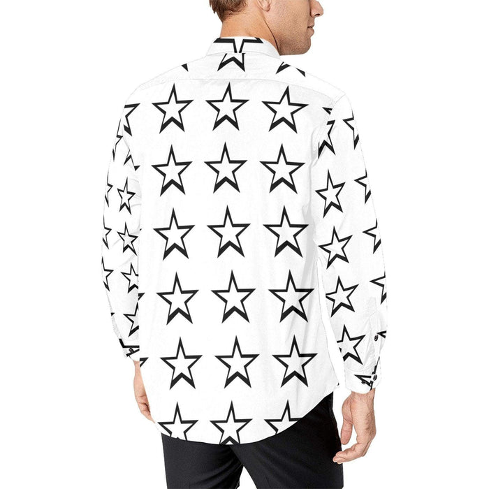 White Shirt Star Print - Natna Shop