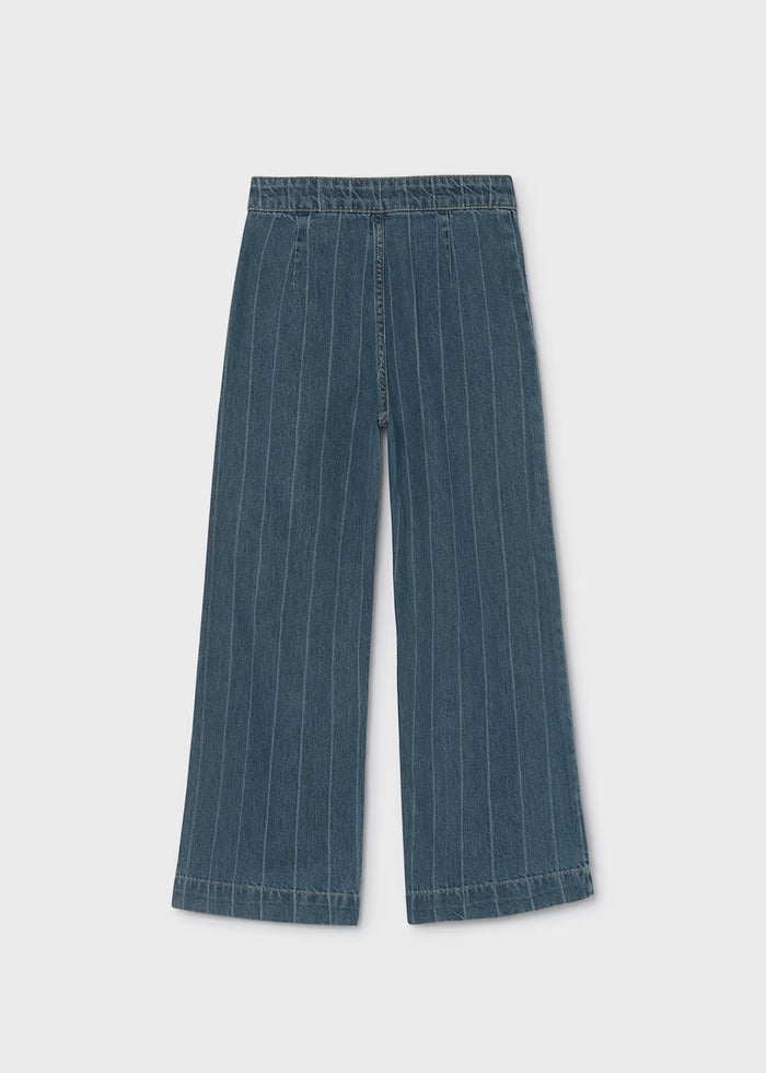 Wide Leg Denim Trousers