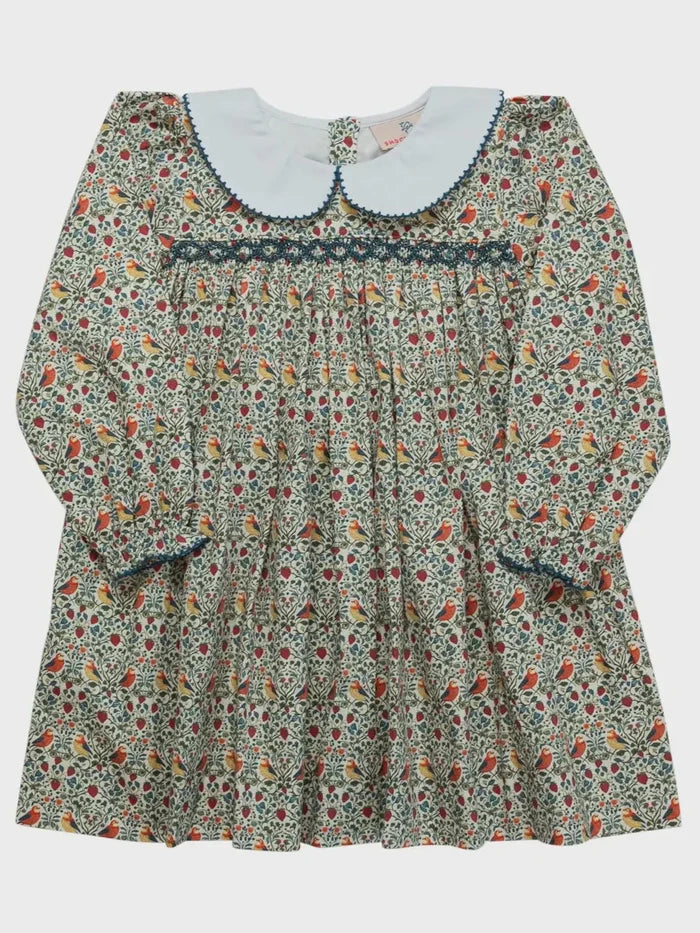William Morris Bird Print Dress