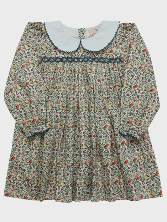 William Morris Bird Print Dress