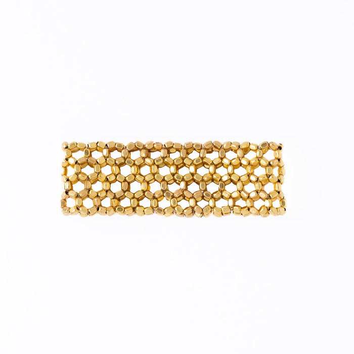 Winnie Small Bead Stretch Bracelet Brass Stretch