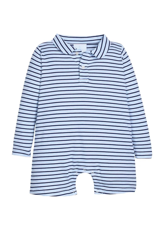 Winslow Stripe LS Peter Pan Polo Romper