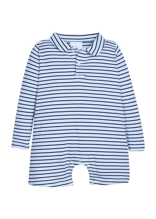 Winslow Stripe LS Peter Pan Polo Romper