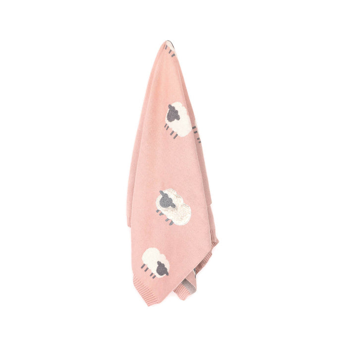 Wooly Lamb 3D - Organic Cotton Jacquard Knit Baby Blanket