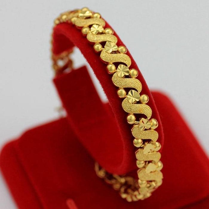 Yellow Gold Chain Bracelet Gift - Natna Shop