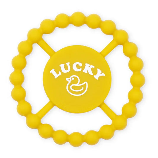 Yellow Lucky Duck Happy Teether