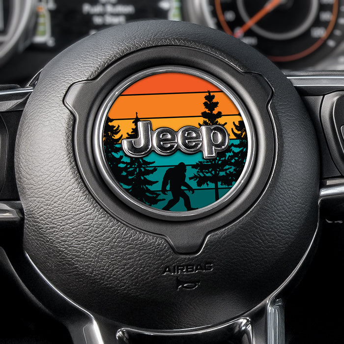 Yeti Trees Steering Wheel Decal