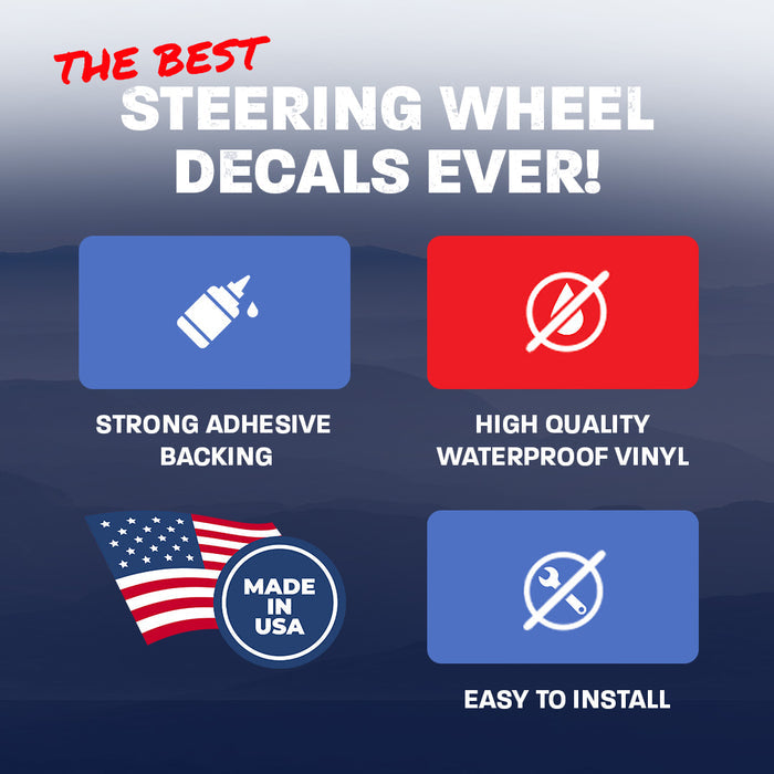 Yeti Trees Steering Wheel Decal