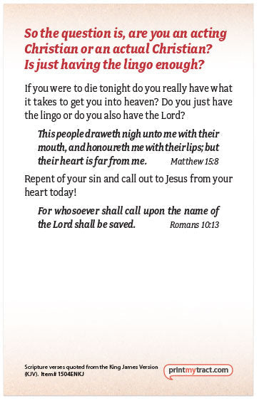 You've Got The Lingo, How About The Lord?